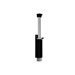Deurvastzetter luxe voetstift uitslag 120mm - zwart