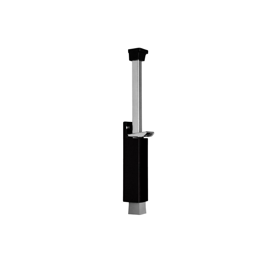 Deurvastzetter luxe voetstift uitslag 120mm - zwart
