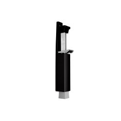 Deurvastzetter luxe voetstift uitslag 60mm - zwart