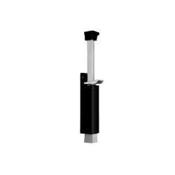 Deurvastzetter luxe voetstift uitslag 90mm - zwart