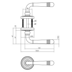 Intersteel Deurkruk Emily op rozet met 7mm nokken zwart