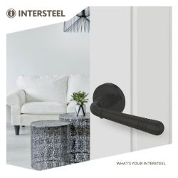 Intersteel Deurkruk Emily op rozet met 7mm nokken zwart