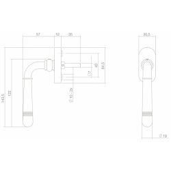 Intersteel Raamkruk Emily mat zwart