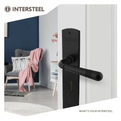Intersteel Deurkruk Emily op langschild sleutelgat 56mm mat zwart