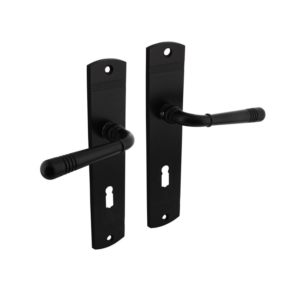 Intersteel Deurkruk Emily op langschild sleutelgat 72mm mat zwart