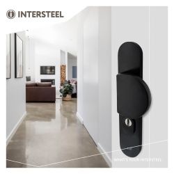 Intersteel Veiligheidsbeslag SKG3 greep/kruk PC55mm met kerntrekbeveiliging aluminium/zwart