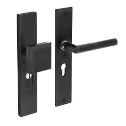 Intersteel Veiligheidsbeslag SKG3 rechthoekig duwer/kruk PC55mm met kerntrek beveiliging RVS/mat zwart