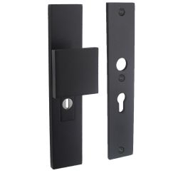 Intersteel Veiligheidsbeslag SKG3 rechthoekig duwer/geen kruk PC55mm kerntrekbeveiliging RVS/mat zwart
