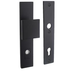 Intersteel Veiligheidsbeslag SKG3 rechthoekig duwer/geen kruk PC92mm kerntrekbeveiliging RVS/mat zwart