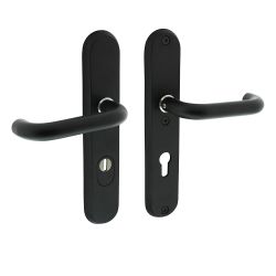 Intersteel Veiligheidsbeslag SKG3 Bern kruk/kruk PC92mm met kerntrekbeveiliging RVS/mat zwart