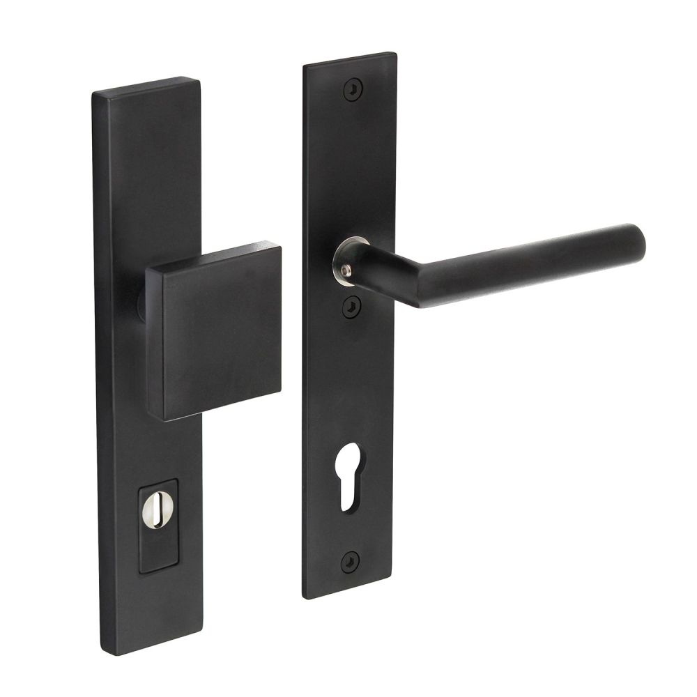 Intersteel Veiligheidsbeslag SKG3 rechthoekig duwer/kruk PC92mm kerntrekbeveiliging RVS/mat zwart