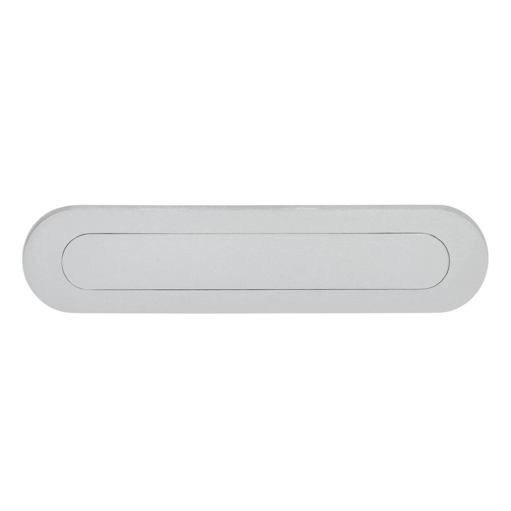 Intersteel Briefplaat ovaal met veer - chroom mat