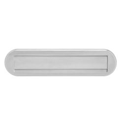 Intersteel Briefplaat ovaal met klep/regenrand - RVS
