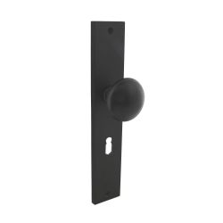 Intersteel knopschild 245x45mm sleutelgast 56mm. - zwart
