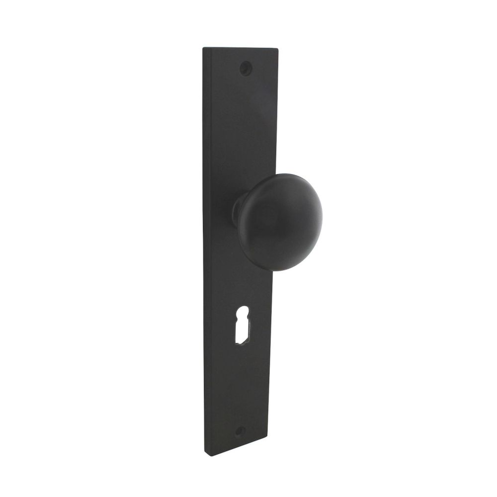 Intersteel knopschild 245x45mm sleutelgast 56mm. - zwart
