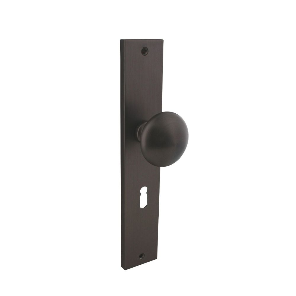 Intersteel knopschild 245x45mm sleutelgast 56mm. - antraciet