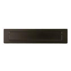Briefplaat rechthoek 340x76mm - PUURzwart