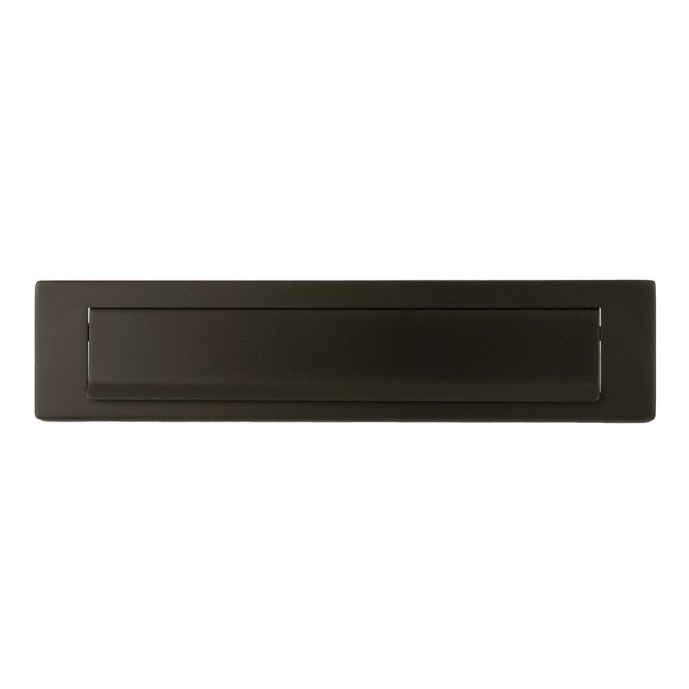 Briefplaat rechthoek 340x76mm - PUURzwart