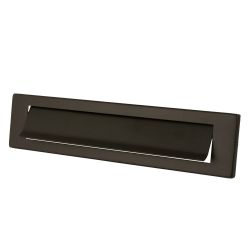 Briefplaat rechthoek 340x76mm - PUURzwart