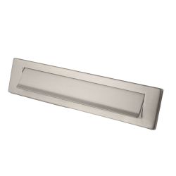 Briefplaat rechthoek 340x76mm - RVS