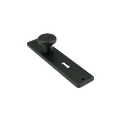 Knopschild 180x41mm sleutelgat 56mm - alu/zwart