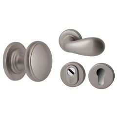 Voordeurset Olympia 3-delig PVD Inox - rechtswijzend