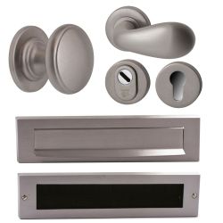 Voordeurset Olympia compleet PVD Inox - linkswijzend