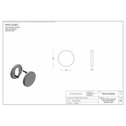 Blindplaatje Rivio by Gensler GLB53 - PVD mat goud