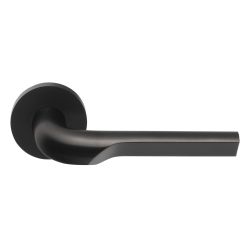 Deurkruk Rivio by Gensler GL100-G deurkruk geveerd op rozet - PVD mat zwart