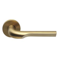 Deurkruk Rivio by Gensler GL100-G deurkruk geveerd op rozet - PVD mat goud