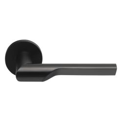 Deurkruk Rivio by Gensler GL101-G deurkruk geveerd op rozet - PVD mat zwart