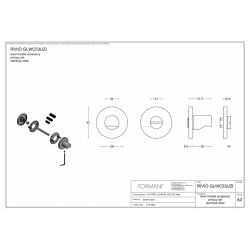 Toilet/badkamersluiting zonder indicatie Rivio by Gensler GLWC53ZI - PVD mat zwart