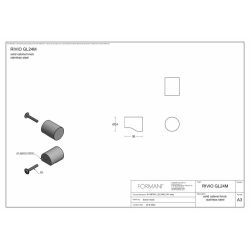 Rivio by Gensler GL24M meubelknop - mat RVS