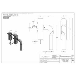 Rivio by Gensler GL100-DKLOCK-O draaikiepgarnituur afsluitbaar rechtsdraaiend - mat RVS