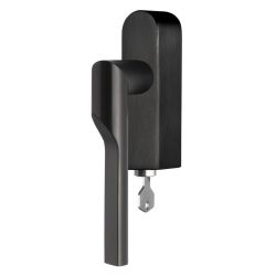 Rivio by Gensler GL101-DKLOCK-O draaikiepgarnituur afsluitbaar rechtsdraaiend - PVD mat zwart