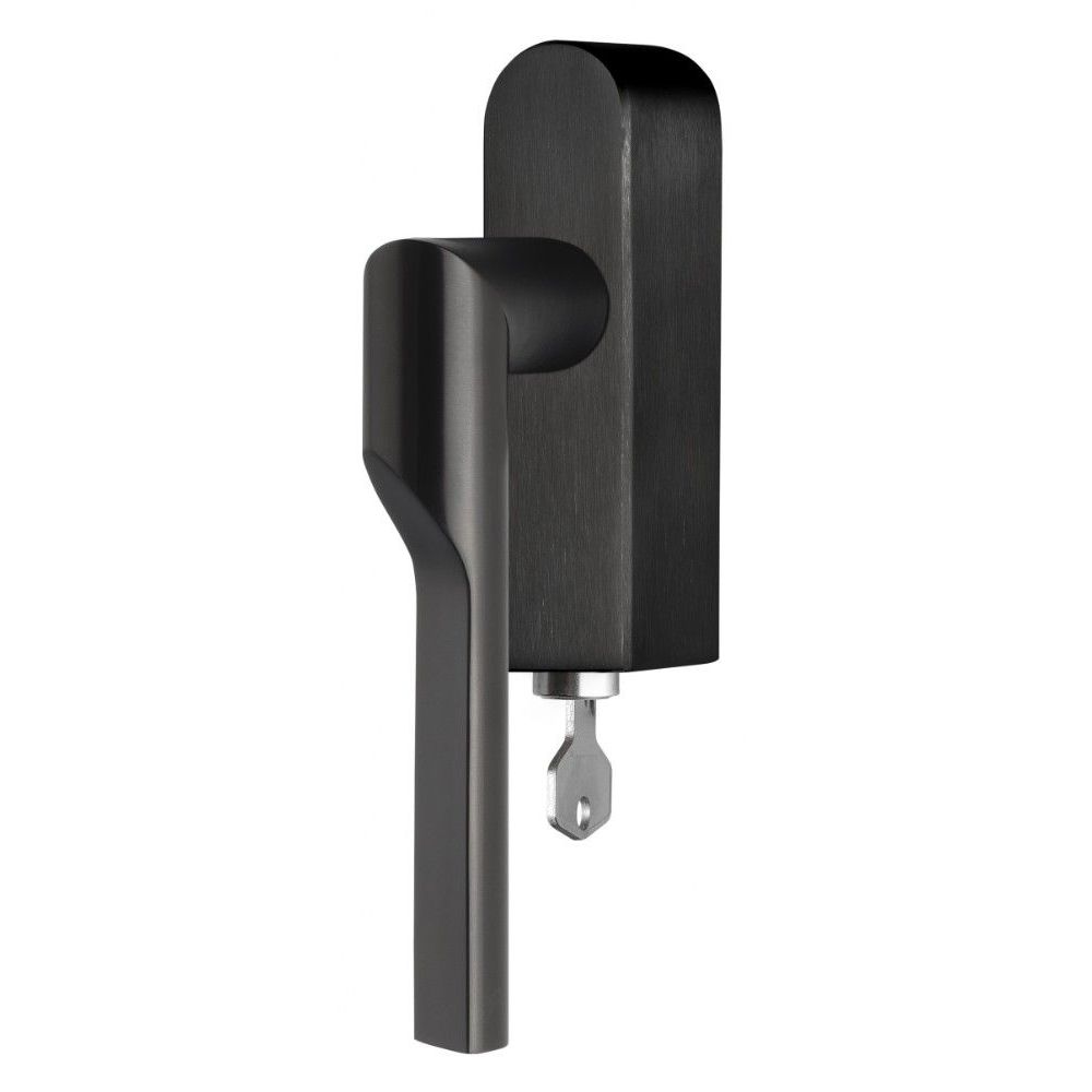 Rivio by Gensler GL101-DKLOCK-O draaikiepgarnituur afsluitbaar rechtsdraaiend - PVD mat zwart
