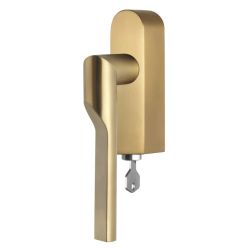 Rivio by Gensler GL101-DKLOCK-O draaikiepgarnituur afsluitbaar rechtsdraaiend - PVD mat goud