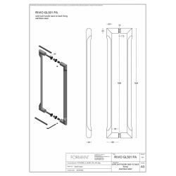 Rivio by Gensler GL501 PA set grepen inclusief paarsgewijze bevestiging - mat RVS