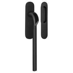 Rivio by Gensler GL230Y massieve set hefschuifdeurbeslag inclusief cilindergat PC69 - PVD mat zwart