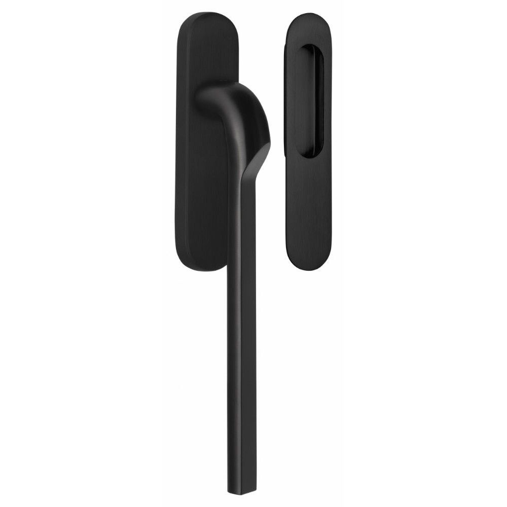 Rivio by Gensler GL230Y massieve set hefschuifdeurbeslag inclusief cilindergat PC69 - PVD mat zwart
