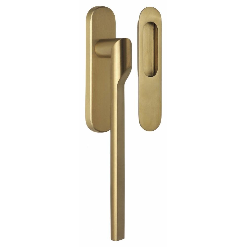 Rivio by Gensler GL231Y massieve set hefschuifdeurbeslag inclusief cilindergat PC69 - PVD mat goud