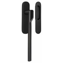 Rivio by Gensler GL231Y massieve set hefschuifdeurbeslag inclusief cilindergat PC69 - PVD mat zwart
