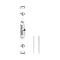 Intersteel set T-kruk-espagnolet incl. stangenset 2x125cm - chroom