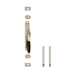 Intersteel set pomp-espagnolet Ton 400 incl. stangenset 2x125 cm - nikkel mat/ebbenhout