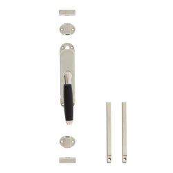 Intersteel set kruk-espagnolet rechts Ton 400 incl. stangenset 2x125 cm - nikkel/ebbenhout