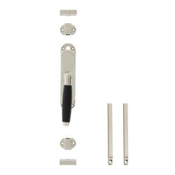 Intersteel set kruk-espagnolet links Ton 400 incl. stangenset 2x125 cm - nikkel/ebbenhout
