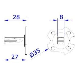 Dummystift 8mm.
