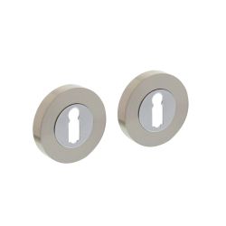 Intersteel sleutelrozetten verdekt 52x10mm met nokken chroom/nikkel mat