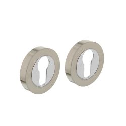 Intersteel cilinderrozetten verdekt 52x10mm met nokken chroom/nikkel mat