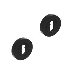 Intersteel sleutelrozetten verdekt 52x10mm met nokken - mat zwart
